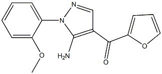 (5-AMINO-1-(2-METHOXYPHENYL)-1H-PYRAZOL-4-YL)(FURAN-2-YL)METHANONE 结构式