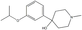 4-Hydroxy-4-(3-isopropoxyphenyl)-1-methylpiperidine 结构式