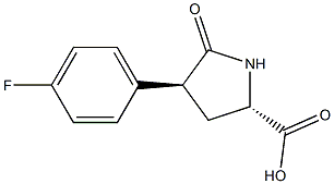 5-Oxo-(+/-)-trans-4-(4-fluorophenyl)-pyrrolidine-2-carboxylic acid 结构式