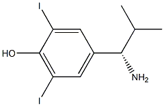 4-((1S)-1-AMINO-2-METHYLPROPYL)-2,6-DIIODOPHENOL 结构式