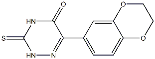 6-(2,3-DIHYDRO-1,4-BENZODIOXIN-6-YL)-3-THIOXO-3,4-DIHYDRO-1,2,4-TRIAZIN-5(2H)-ONE 结构式
