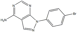 1-(4-Bromophenyl)-1H-pyrazolo[3,4-d]pyrimidin-4-amine 结构式