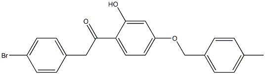 1-(4-(4-METHYLBENZYLOXY)-2-HYDROXYPHENYL)-2-(4-BROMOPHENYL)ETHANONE 结构式