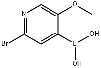 2-溴-5-甲氧基吡啶-4-硼酸 结构式