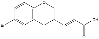 (2E)-3-(6-BROMO-3,4-DIHYDRO-2H-CHROMEN-3-YL)ACRYLIC ACID 结构式