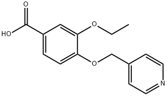 3-ETHOXY-4-(PYRIDIN-4-YLMETHOXY)BENZOIC ACID 结构式