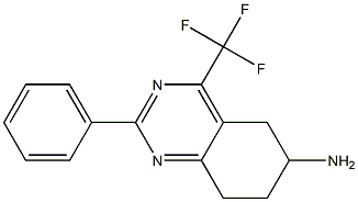 6-AMINO-5,6,7,8-TETRAHYDRO-2-PHENYL-4-(TRIFLUOROMETHYL)QUINAZOLINE 结构式