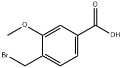 4-溴甲基-3-甲氧基苯甲酸 结构式