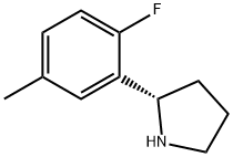 (2S)-2-(2-FLUORO-5-METHYLPHENYL)PYRROLIDINE 结构式