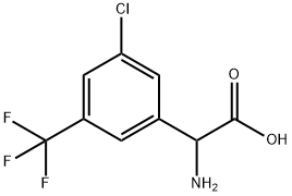 AMINO-(3-CHLORO-5-TRIFLUOROMETHYL-PHENYL)-ACETIC ACID 结构式