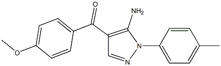 (5-AMINO-1-P-TOLYL-1H-PYRAZOL-4-YL)(4-METHOXYPHENYL)METHANONE 结构式