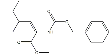 2-CBZ-AMINO-4-ETHYLHEX-2-ENOIC ACID METHYL ESTER 结构式