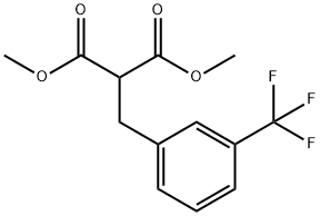 (3-三氟甲基苄基)丙二酸二甲酯 结构式