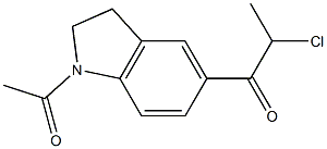 1-(1-ACETYL-2,3-DIHYDRO-1H-INDOL-5-YL)-2-CHLOROPROPAN-1-ONE 结构式