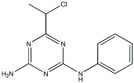 6-(1-CHLOROETHYL)-N-PHENYL-1,3,5-TRIAZINE-2,4-DIAMINE 结构式