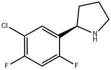 (2R)-2-(5-CHLORO-2,4-DIFLUOROPHENYL)PYRROLIDINE 结构式