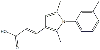 (2E)-3-[2,5-DIMETHYL-1-(3-METHYLPHENYL)-1H-PYRROL-3-YL]ACRYLIC ACID 结构式