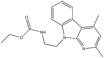 ETHYL 2-(2,4-DIMETHYL-9H-PYRIDO[2,3-B]INDOL-9-YL)ETHYLCARBAMATE 结构式