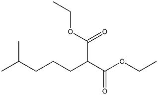 DIETHYL (4-METHYLPENTYL)MALONATE 结构式