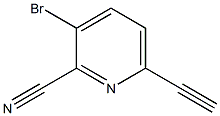 3-Bromo-6-ethynylpyridine-2-carbonitrile 结构式