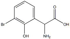 AMINO-(3-BROMO-2-HYDROXY-PHENYL)-ACETIC ACID 结构式