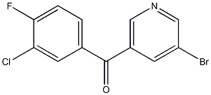 3-Bromo-5-(3-chloro-4-fluorobenzoyl)pyridine 结构式