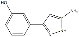 3-(5-Amino-1H-pyrazol-3-yl)-phenol 结构式