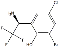 2-((1S)-1-AMINO-2,2,2-TRIFLUOROETHYL)-6-BROMO-4-CHLOROPHENOL 结构式