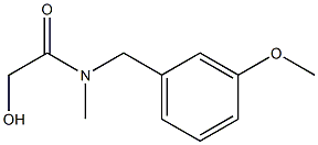 2-Hydroxy-N-(3-methoxybenzyl)-N-methylacetamide 结构式