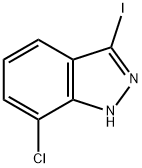 7-CHLORO-3-IODO-1H-INDAZOLE 结构式