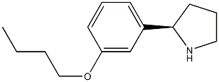 1-((2R)PYRROLIDIN-2-YL)-3-BUTOXYBENZENE 结构式