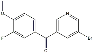 3-BROMO-5-(3-FLUORO-4-METHOXYBENZOYL)PYRIDINE 结构式