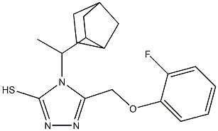 4-(1-BICYCLO[2.2.1]HEPT-2-YL-ETHYL)-5-(2-FLUORO-PHENOXYMETHYL)-4H-[1,2,4]TRIAZOLE-3-THIOL 结构式