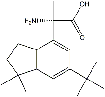 (2S)-2-Amino-2-[6-(tert-butyl)-1,1-dimethylindan-4-yl]propanoic acid 结构式