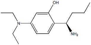 2-((1R)-1-AMINOBUTYL)-5-(DIETHYLAMINO)PHENOL 结构式
