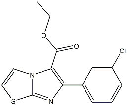 ETHYL 6-(3-CHLOROPHENYL)IMIDAZO[2,1-B]THIAZOLE-5-CARBOXYLATE 结构式
