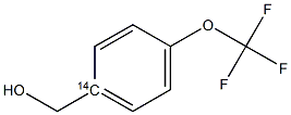 4-TRIFLUOROMETHOXY BENZYL ALCOHOL [1-14C] 结构式