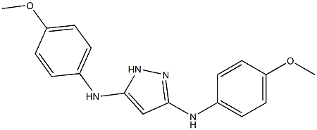 N,N'-BIS(4-METHOXYPHENYL)-1H-PYRAZOLE-3,5-DIAMINE 结构式