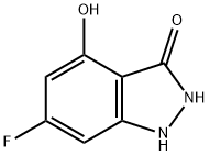 6-FLUORO-3,4-DIHYDROXYINDAZOLE 结构式