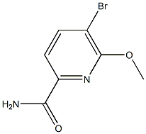 5-BROMO-6-METHOXYPYRIDINE-2-CARBOXAMIDE 结构式