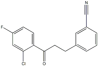 2'-CHLORO-3-(3-CYANOPHENYL)-4'-FLUOROPROPIOPHENONE 结构式