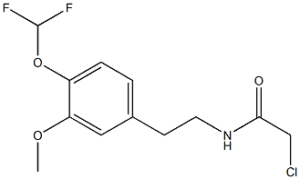 2-CHLORO-N-[2-[4-(DIFLUOROMETHOXY)-3-METHOXYPHENYL]ETHYL]ACETAMIDE 结构式