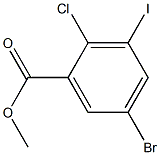 5-溴-2-氯-3-碘苯甲酸甲酯 结构式