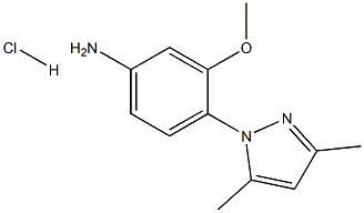 4-(3,5-二甲基-吡唑-1-YL)-3-甲氧基苯胺盐酸盐 结构式