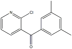 2-CHLORO-3-(3,5-DIMETHYLBENZOYL)PYRIDINE 结构式