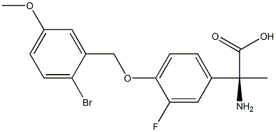 (2S)-2-AMINO-2-(4-[(2-BROMO-5-METHOXYPHENYL)METHOXY]-3-FLUOROPHENYL)PROPANOIC ACID 结构式