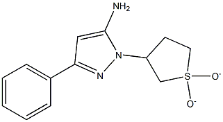 1-(1,1-DIOXIDOTETRAHYDROTHIEN-3-YL)-3-PHENYL-1H-PYRAZOL-5-AMINE 结构式