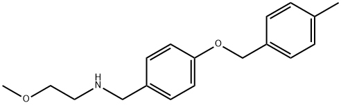 2-METHOXY-N-(4-((4-METHYLBENZYL)OXY)BENZYL)ETHANAMINE 结构式