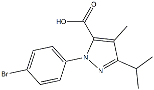 2-(4-Bromo-phenyl)-5-isopropyl-4-methyl-2H-pyrazole-3-carboxylic acid 结构式