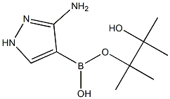 3-AMINOPYRAZOLE-4-BORONIC ACID PINACOL ESTER 结构式
